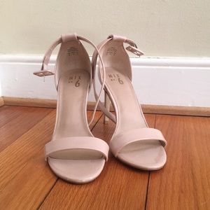 Nude strap heels